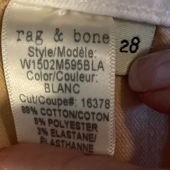 Rag & Bone White Skinny Jeans 28 - Picture 3 of 7